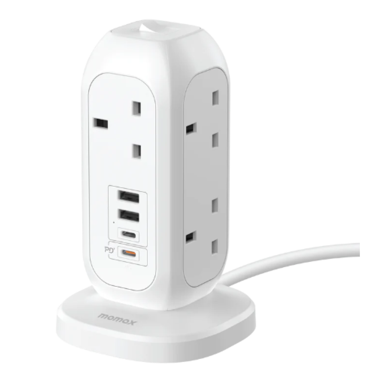 Momax US18UKW 1-Plug PD20W 2A2C 7位拖板 (白色)